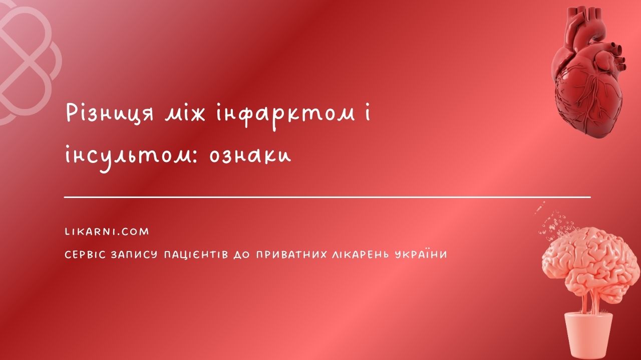 Різниця між інфарктом і інсультом - ознаки